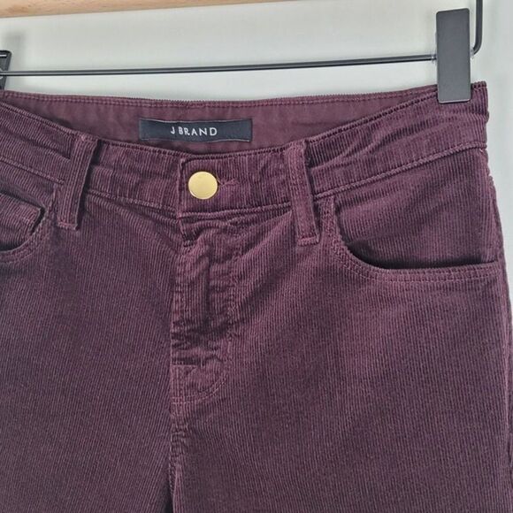 J Brand Size 25 Skinny Corduroy Pants Stretch Blackberry Dark Purple - Picture 7 of 12